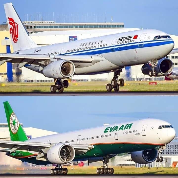 Airbus A330-300 Air China VS Boeing 777-300er Eva Air at London...Which one  do you like the... | Eva air, Air china, Boeing 777