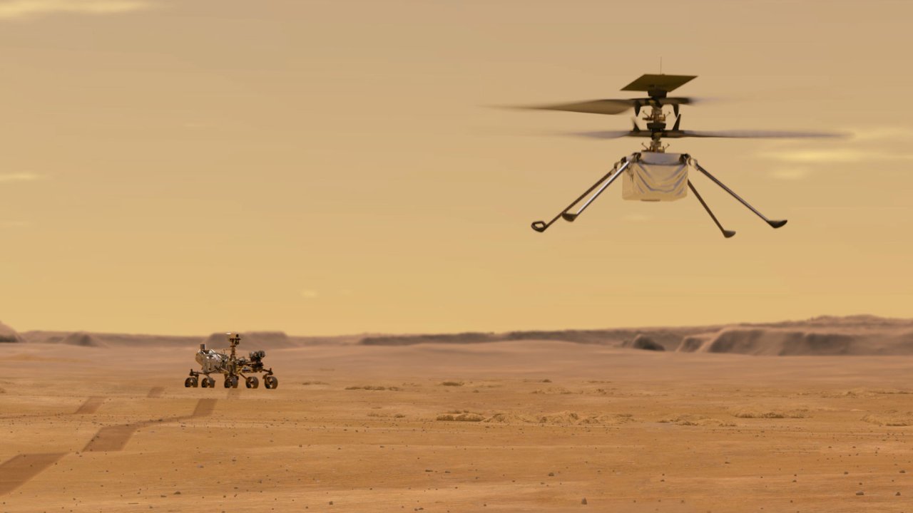 Flight on another planet (MARS)