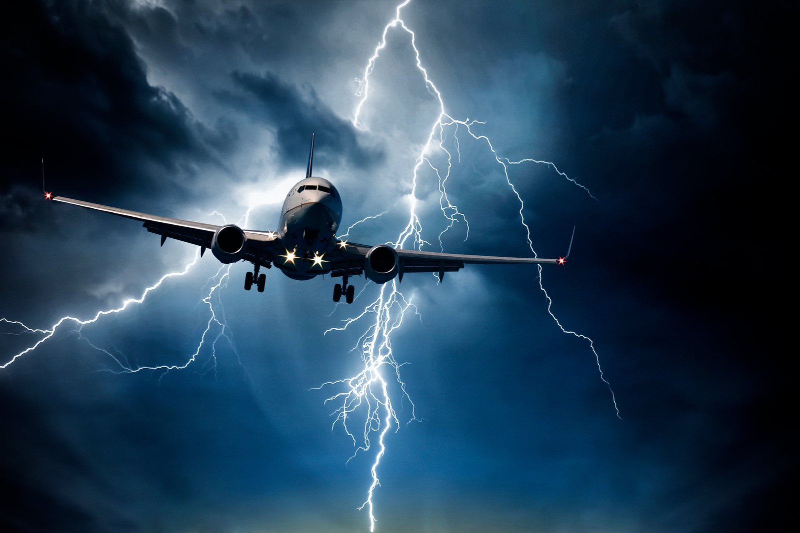 What happens when lightning strikes an airplane?