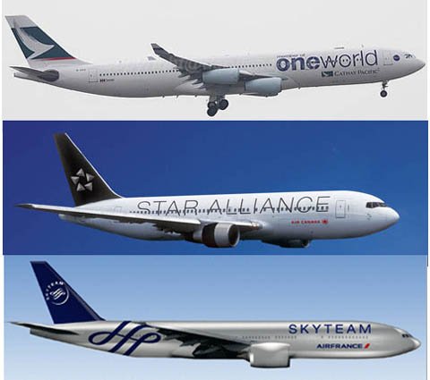 The 3 Airline Alliances: SkyTeam, Star Alliance, Oneworld