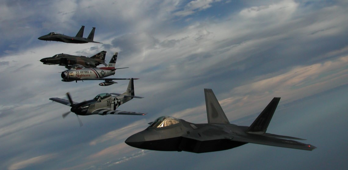 The five generations of fighter jets