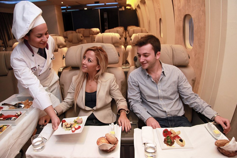 In-flight meals over time