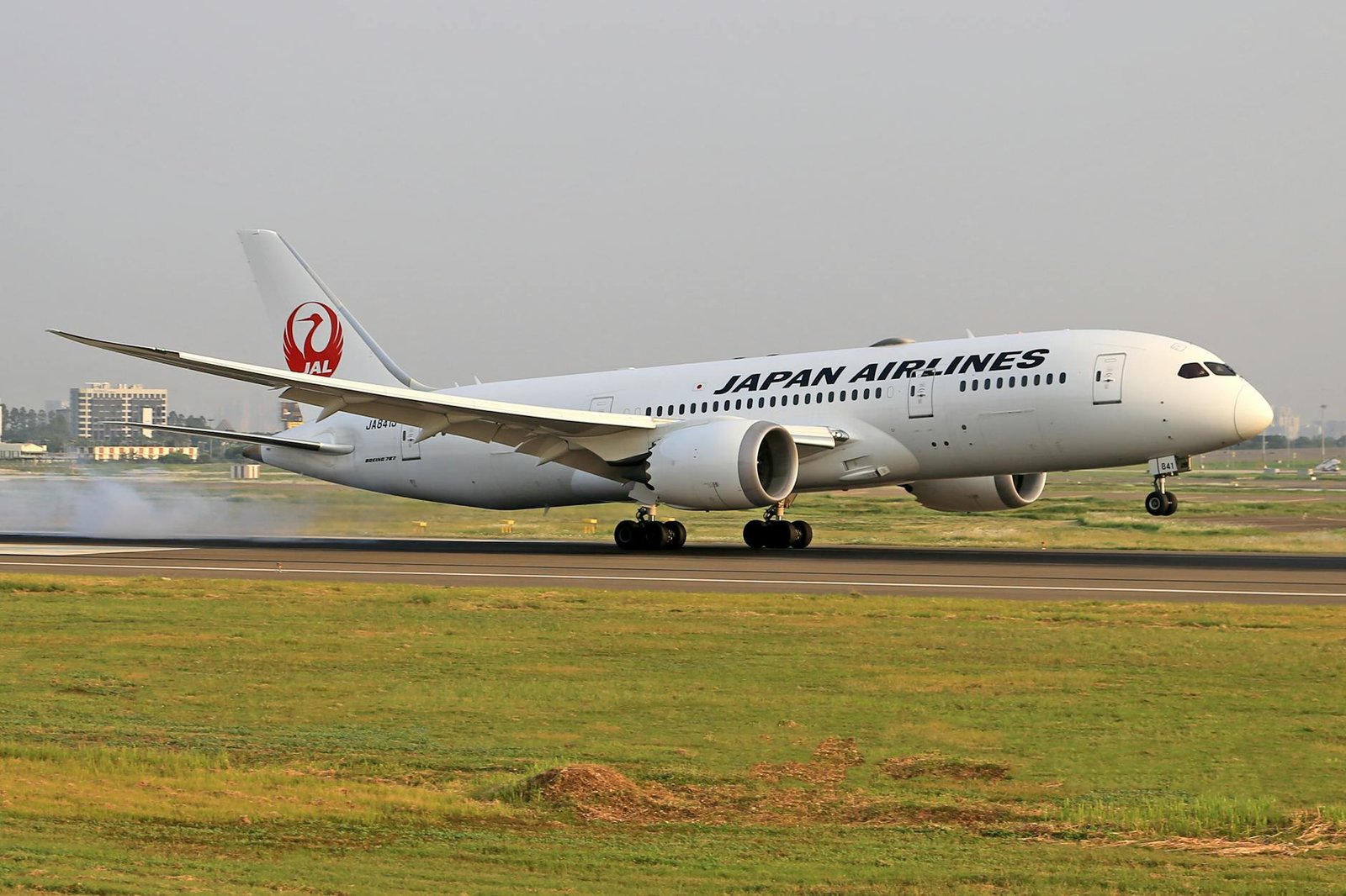 japan airlines aircraft taking off