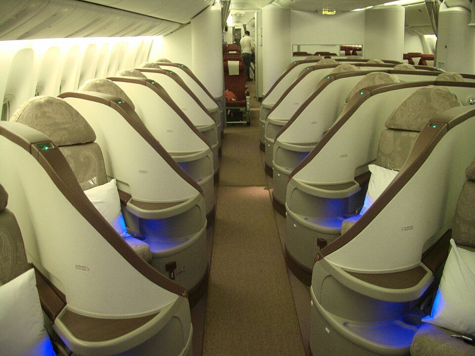 Jet Airways business class on 777