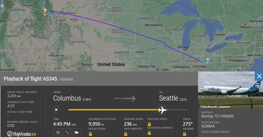 Alaska Airlines AS345