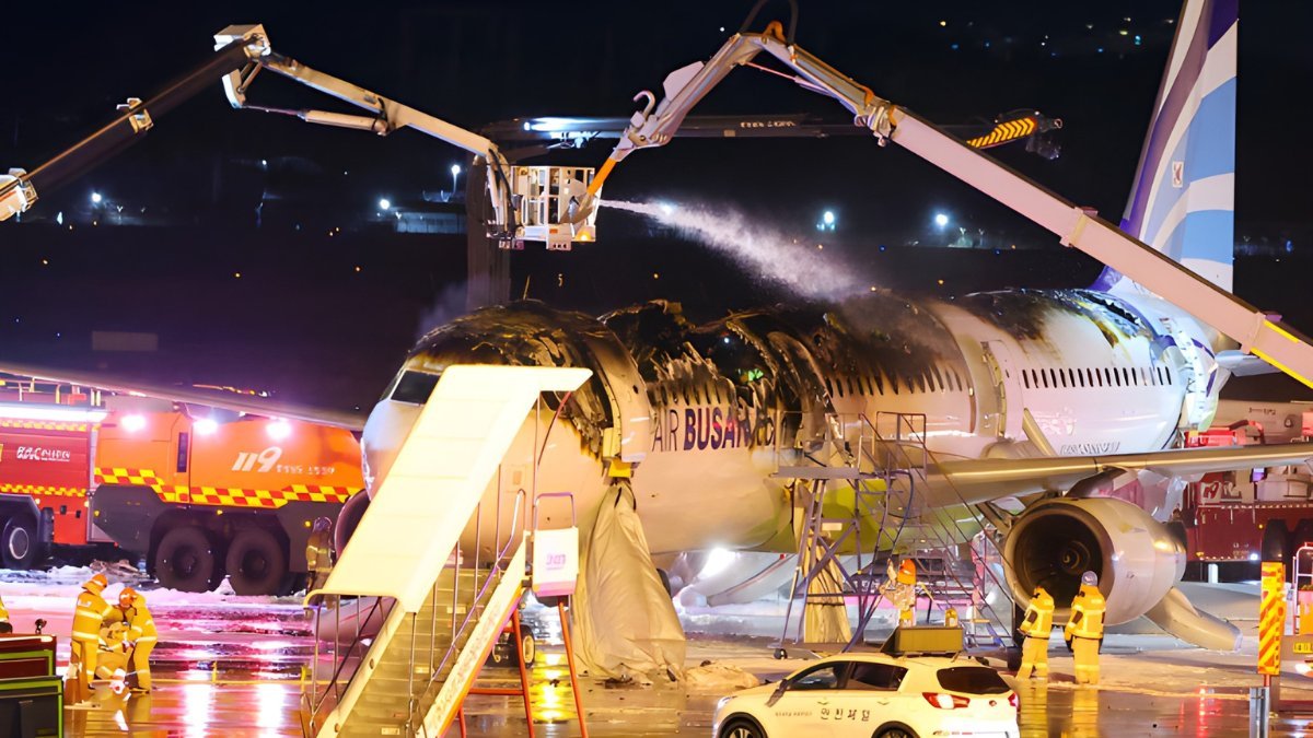 Air Busan A321 Catches Fire at Gimhae Airport, South Korea